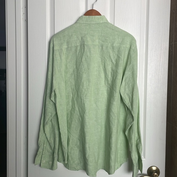 Tulio 100% Linen shirt, Mint Green - Picture 4 of 4
